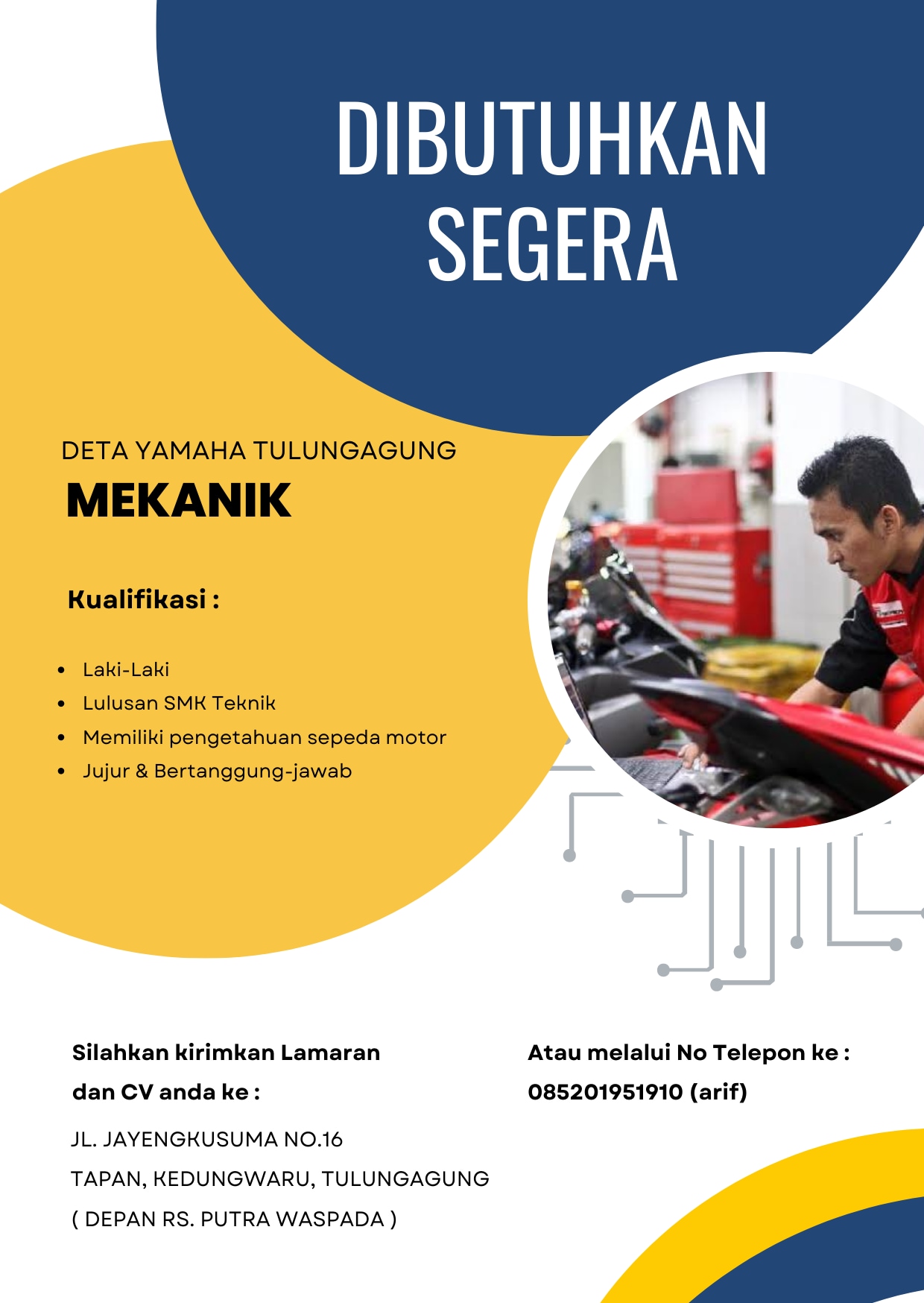 Lowongan Kerja Deta Yamaha Tulungagung